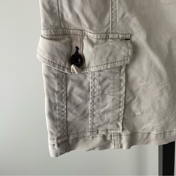 JAG Jeans Boardwalk Button Front Cargo Utility Mini Skirt Bay Twill Khaki Tan - Picture 5 of 10